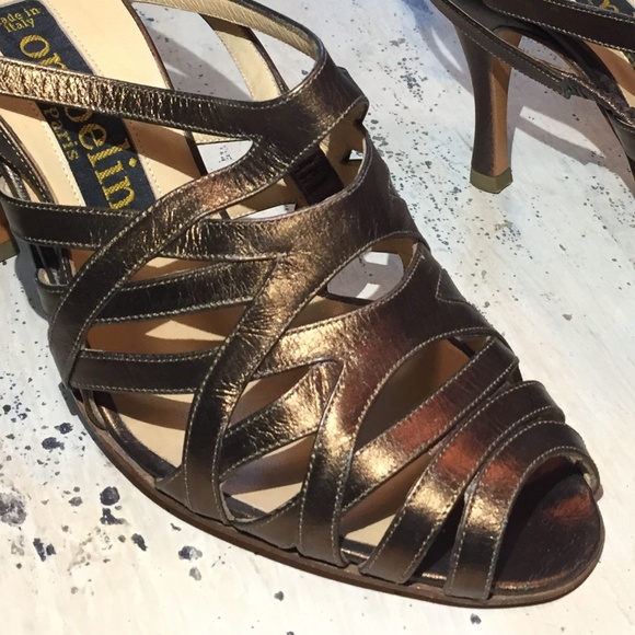 Ombeline Paris Sling Back Heeled Open Toe Sandals - Picture 6 of 8